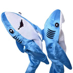 Adult Animal Shark Costumes Funny Fleece Onesie Outfit Jumpsuit Halloween - Azufun