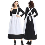Adult Female French Manor Maid Costume Retro Halloween Dress - Azufun