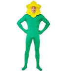 Adult Man Sunflower Funny Jumpsuit Cosplay Stage Performance Costume - Azufun