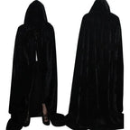 Adult Unisex Hooded Robe Long Cloak Cape Halloween Costume - Azufun