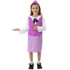 Airline Stewardess Cosplay Costume Flight Attendant Costume For Kids - Azufun