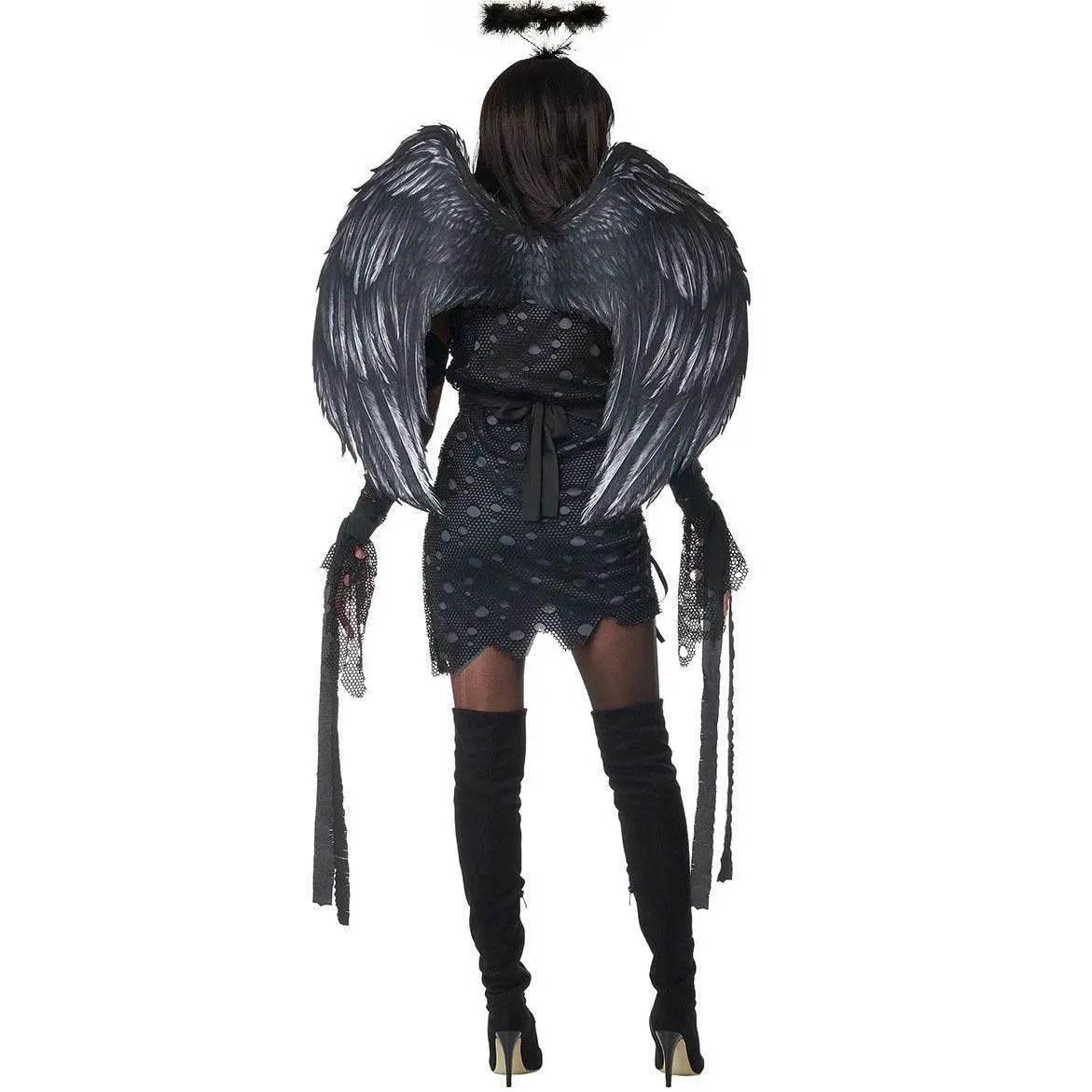 Angel costume big wings zombie vampire evil ghost costume Halloween - Azufun