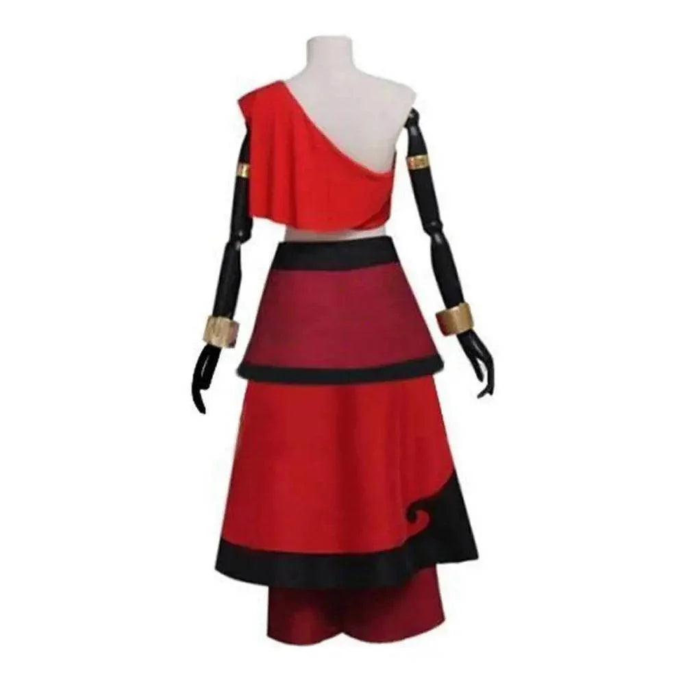 Anime Avatar The Last Airbender Katara Fire Nation Cosplay Costume Halloween Party Outfits Dress For Women - Azufun