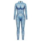 Atlanna Queen Aquaman Cosplay Costume Jumpsuit Halloween Sequined Catsuit Party Zentai - Azufun