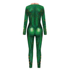 Atlanna Queen Aquaman Cosplay Costume Jumpsuit Halloween Sequined Catsuit Party Zentai - Azufun