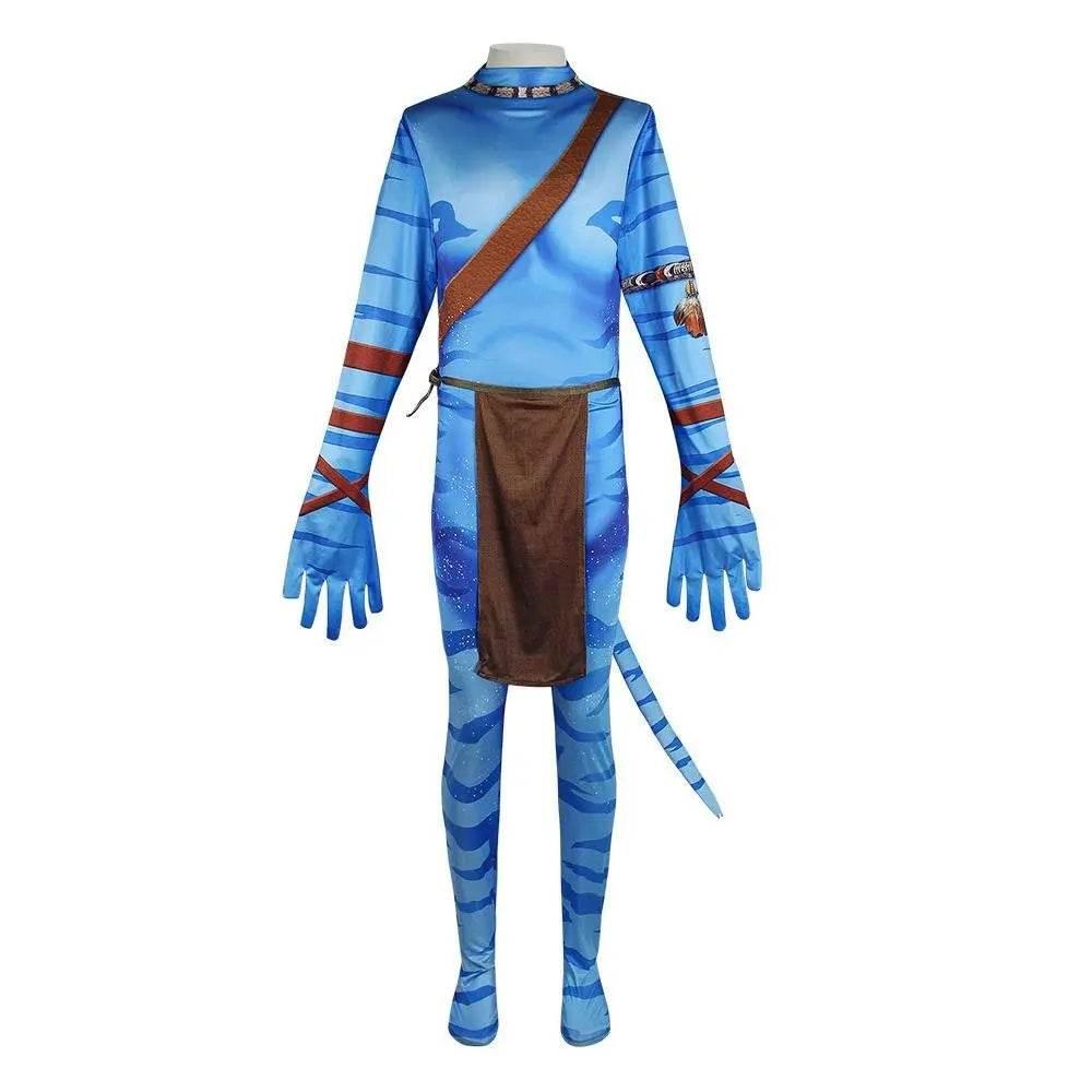 Avatar: The Way of Water Cosplay Costume adult zentai costume Sets and Mask Up For kids - Azufun