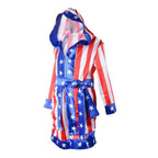 Boxer Cosplay Costume Rocky Balboa Suit Uniform American Star Stripes Robe Italian Boxing Outfit Set for Kids - Azufun