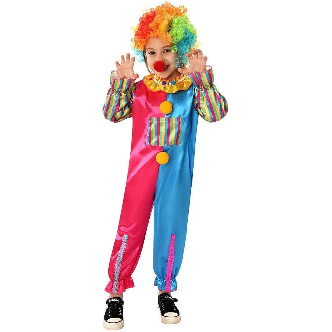 Children's Clown Costume Jumpsuit Carnival Cosplay Halloween and Stage Performance Outfit - Azufun