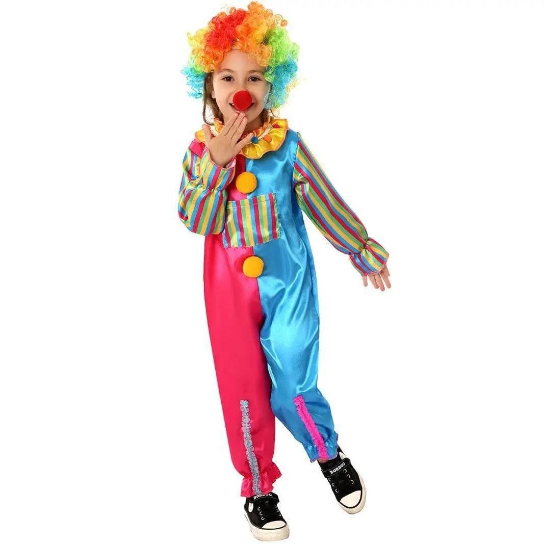 Children's Clown Costume Jumpsuit Carnival Cosplay Halloween and Stage Performance Outfit - Azufun