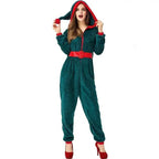 Christmas Family Matching Costume Onesies Hooded Pajamas Jumpsuit - Azufun