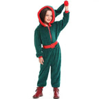 Christmas Family Matching Costume Onesies Hooded Pajamas Jumpsuit - Azufun