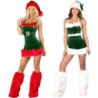 Christmas Sexy Green Tree Suit Santa Claus Costumes Adults Uniform - Azufun