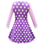 CocoMelon Halloween Costumes Girls Long Sleeve Dress with Mask - Azufun