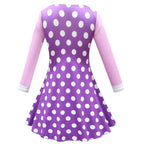 CocoMelon Halloween Costumes Girls Long Sleeve Dress with Mask - Azufun