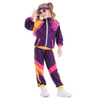 Disco 80S Costume Outfits Dance Set Hip Hop Modern Jazz Team Performance Kids - Azufun