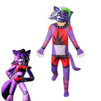 FNAF Wolf Cosplay Costume Halloween Party Jumpsuit Romper Outfit Dress Up For Kids Boys - Azufun
