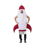 Fancy Dress Space Rocket Inflatable Costume Jumpsuit for Adults Outfit Halloween - Azufun