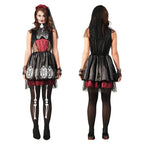 Fever Day of the Dead Bridal Bride Costume Fancy Dress - Azufun