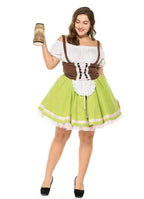 German Oktoberfest Outfit Halloween Plus Size Dress Women Cosplay Costume - Azufun