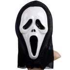 Ghost Face Bleeding Scream Zombie Cosplay Costume Halloween Party Outfit Dress Up For Adult Kids - Azufun