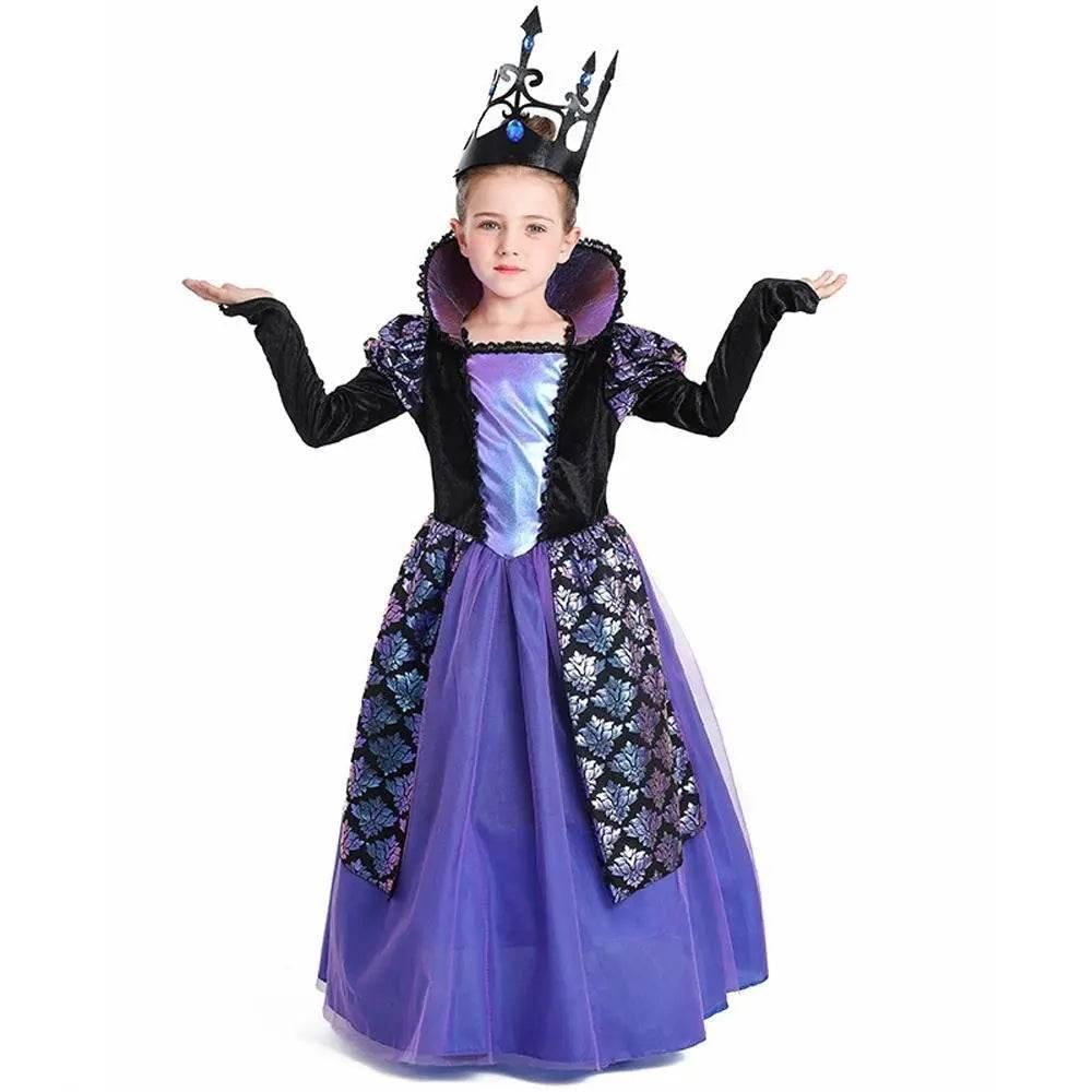 Girl's Twilight-Princess Costume Medieval Purple Court Dress Cosplay Costume - Azufun
