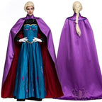 Halloween Adult Snow Queen Anna Cosplay Costume Dress - Azufun