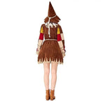Halloween The Wizard of OZ Scarecrow Dress Cosplay Costume for Women - Azufun