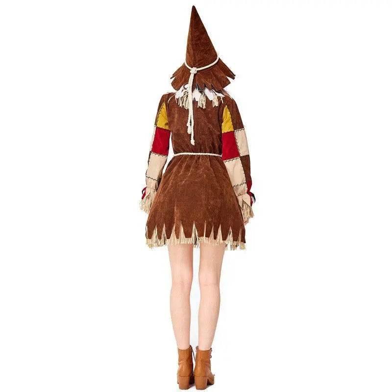 Halloween The Wizard of OZ Scarecrow Dress Cosplay Costume for Women - Azufun