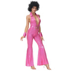 Hip Hop Rock Hippie 70s Costumes Fancy Dress Cosplay Halloween Outfit Jumpsuit Female - Azufun