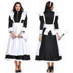 Housekeeper French maid costume German maid costume black and white long skirt unisex - Azufun