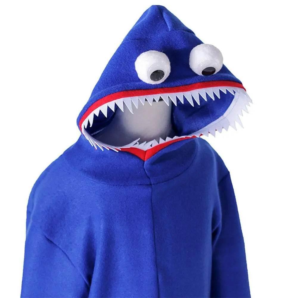 Huggy-Wuggy Cosplay Costume Poppy-Playtime Jumpsuit Onesie Halloween Outfit for Kids Boys Girls - Azufun