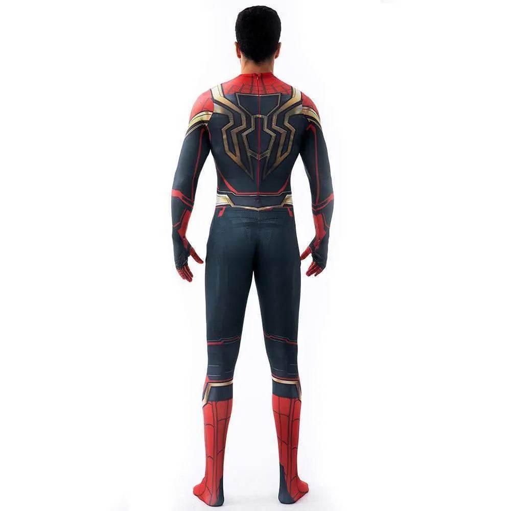 Iron Spider-Man No Way Home Peter Benjamin Parker Costume Cosplay Jumpsuit Halloween - Azufun