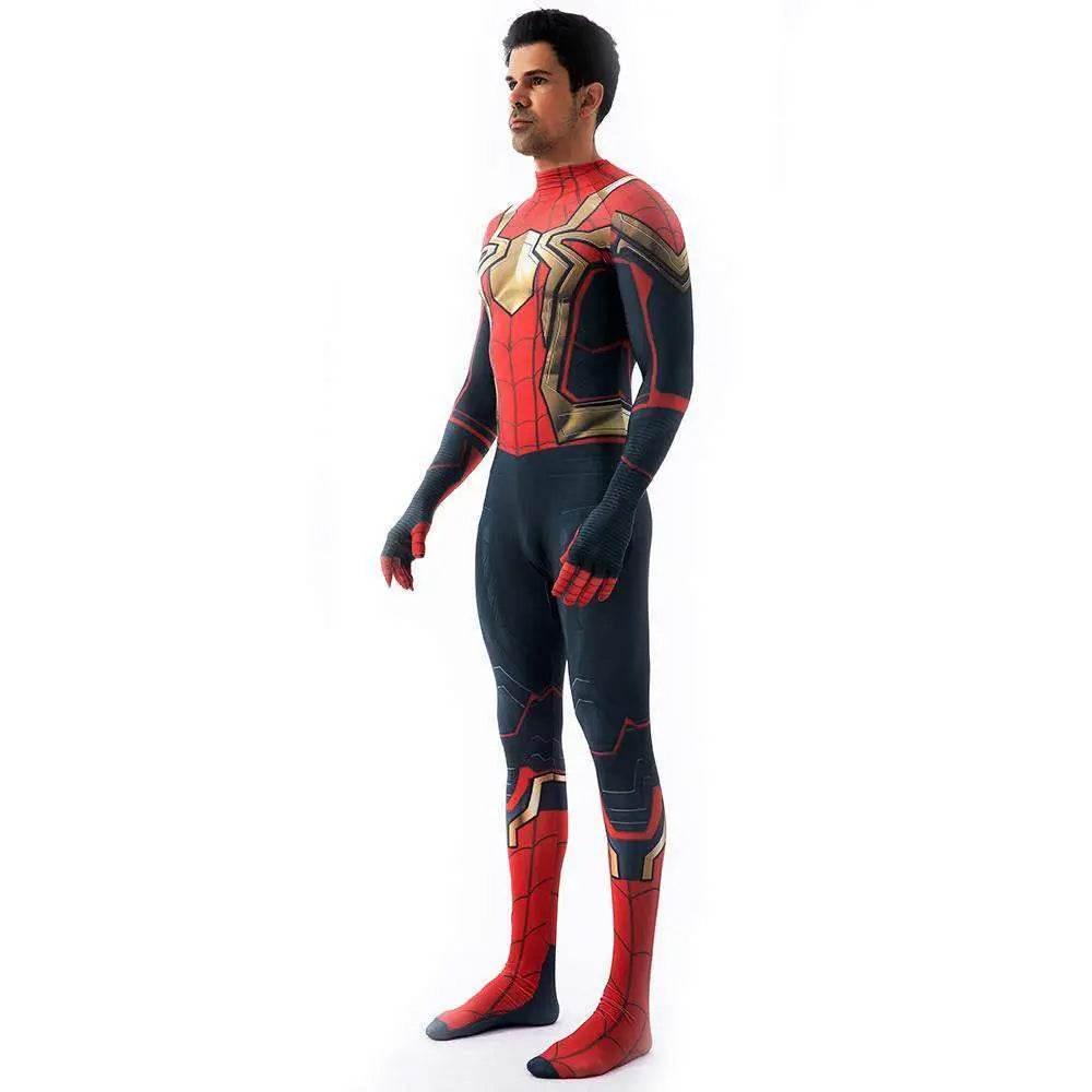 Iron Spider-Man No Way Home Peter Benjamin Parker Costume Cosplay Jumpsuit Halloween - Azufun