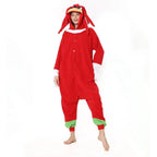 Knuckles the Echidna Sonic the Hedgehog kigurumi onesies anime pajamas Costume - Azufun