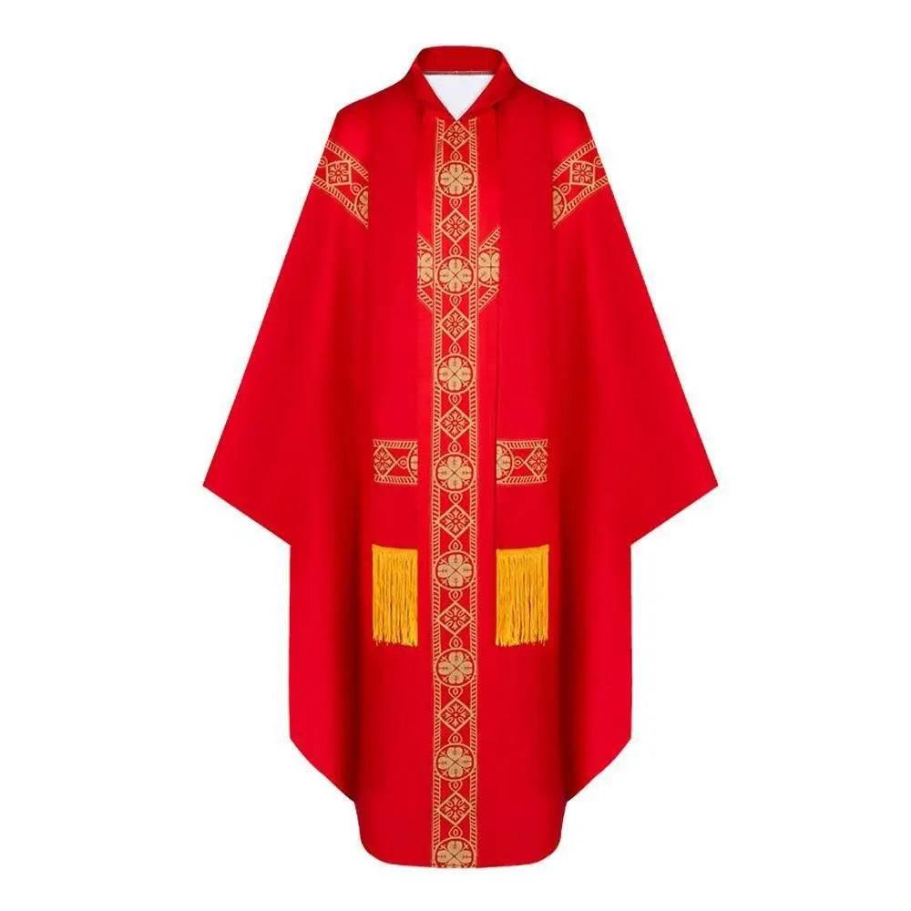 Medieval Cloak Spliced Priest Uniform Cosplay Costume Outfits Halloween Carnival Suit - Azufun