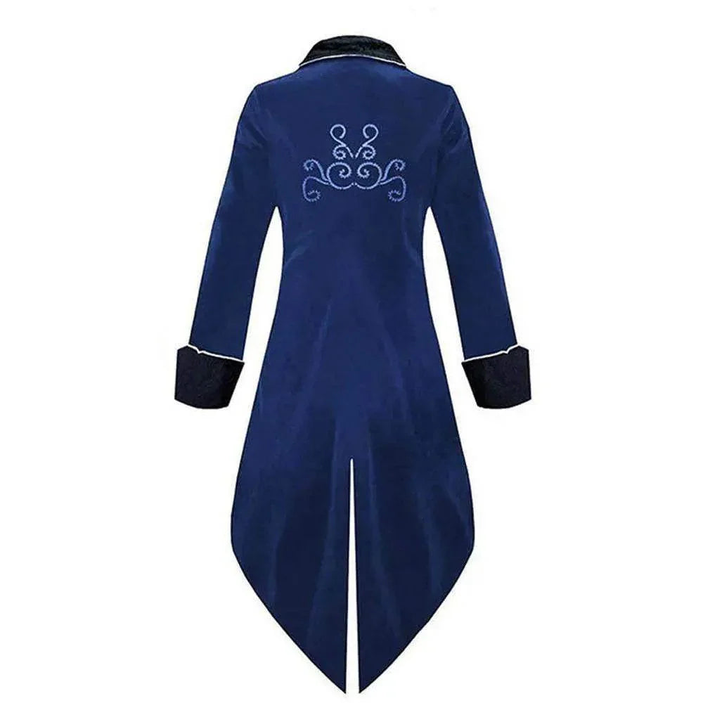 Medieval Steampunk Tailcoat Halloween Costumes Vampire Gothic Jackets Vintage Coat For Men - Azufun