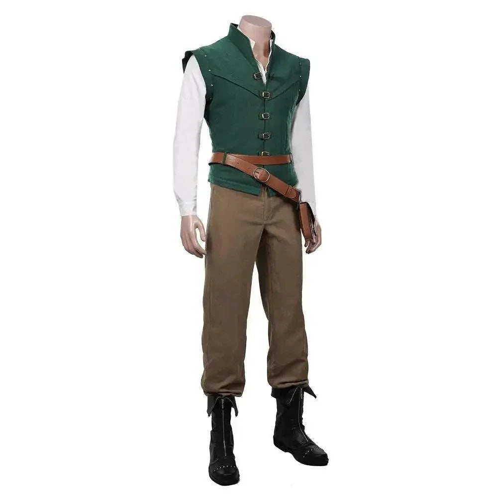 Men Tangled-Flynn Rider Cosplay Costume Vest Shirt Outfits Halloween Carnival Suit - Azufun