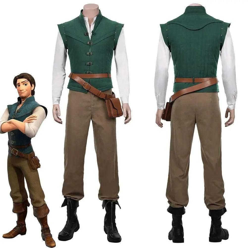Men Tangled-Flynn Rider Cosplay Costume Vest Shirt Outfits Halloween Carnival Suit - Azufun