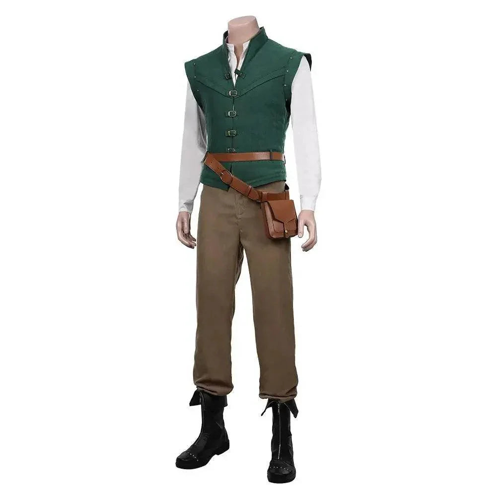 Men Tangled-Flynn Rider Cosplay Costume Vest Shirt Outfits Halloween Carnival Suit - Azufun