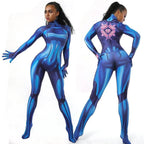 Metroid Samus Zero Cosplay Outfits Halloween Costume Zentai Bodysuit - Azufun