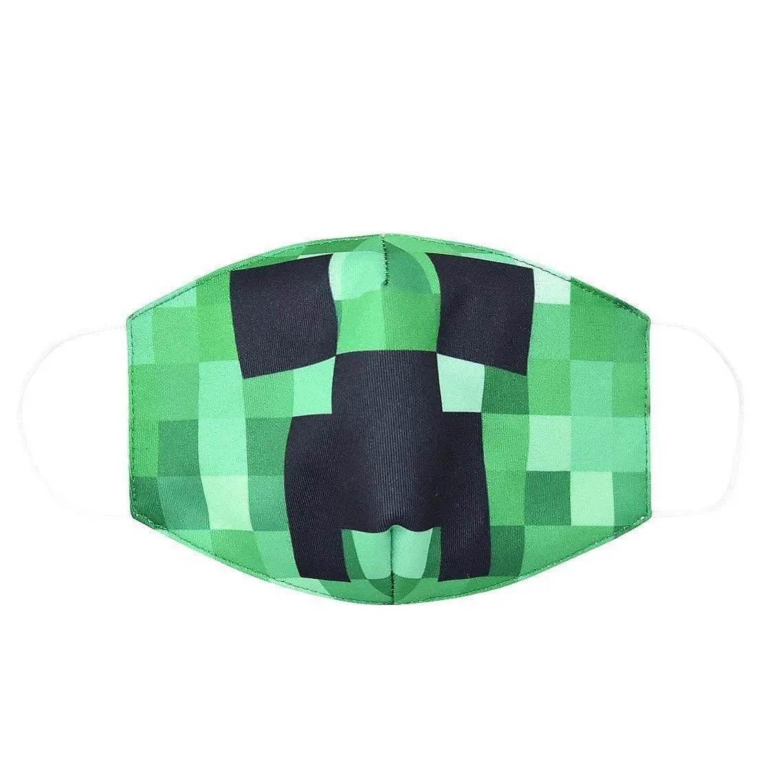 Minecraft Boys Mask Dust Respirator Washable Reusable Masks Kids Face Mouth Muffle Anime Mask - Azufun