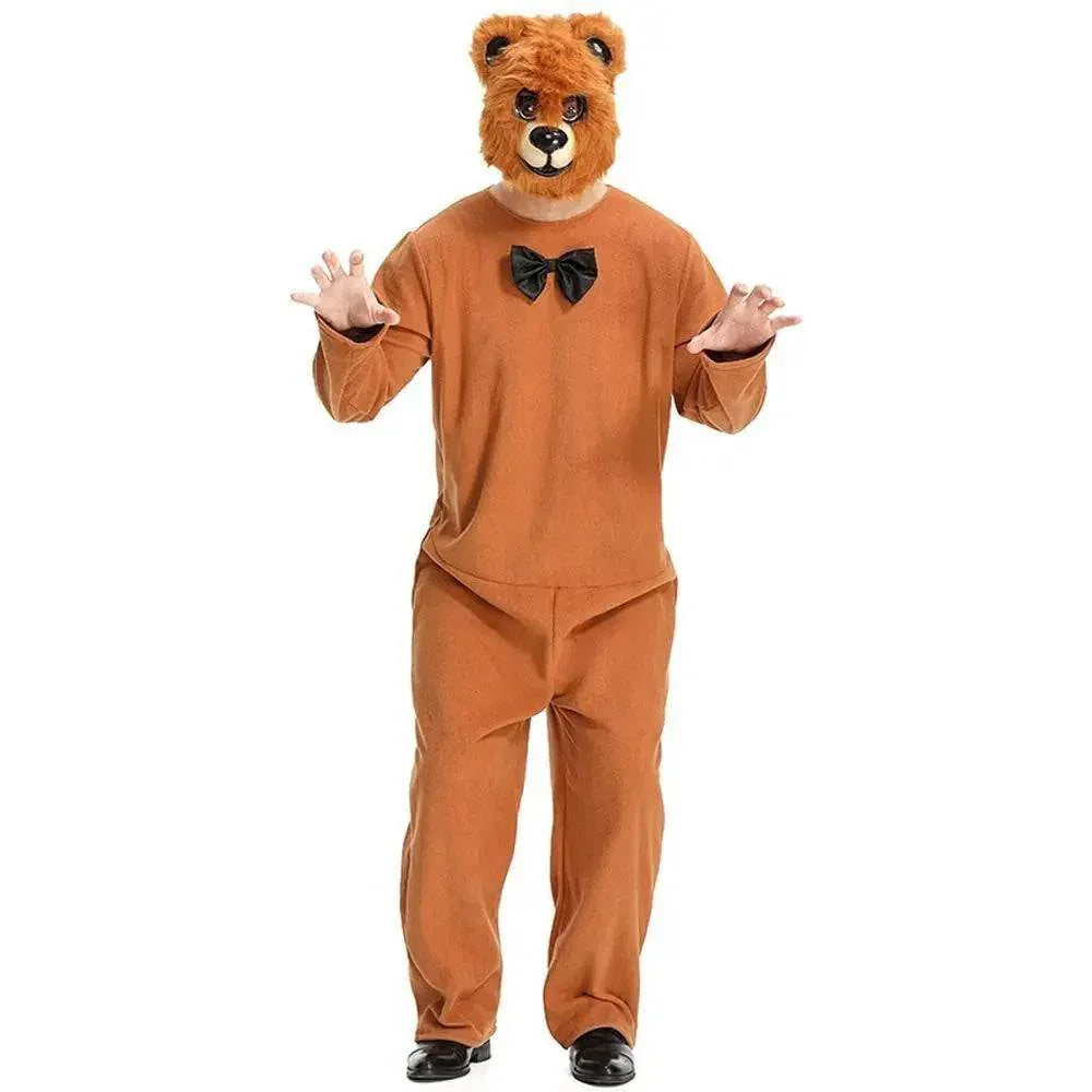 Mr. Smiling Bear Animal Adult Jumpsuit Cosplay Costume Carnival - Azufun