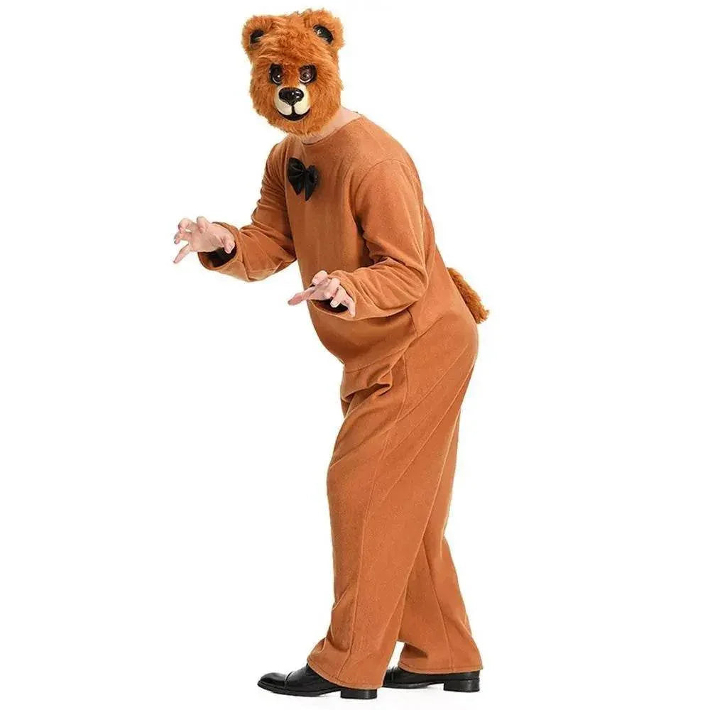 Mr. Smiling Bear Animal Adult Jumpsuit Cosplay Costume Carnival - Azufun