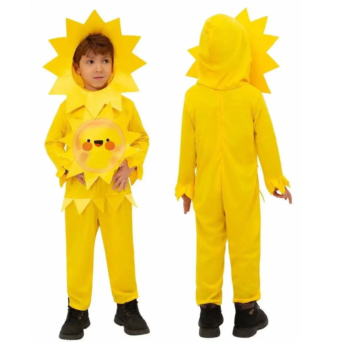 Plant Sunflower Children's Day Kids Stage Party Cosplay Costumes - Azufun