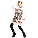 Poker Couples Funny Queen Clubs King of Hearts Cosplay Costume Halloween Carnival Suit - Azufun