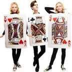 Poker Couples Funny Queen Clubs King of Hearts Cosplay Costume Halloween Carnival Suit - Azufun