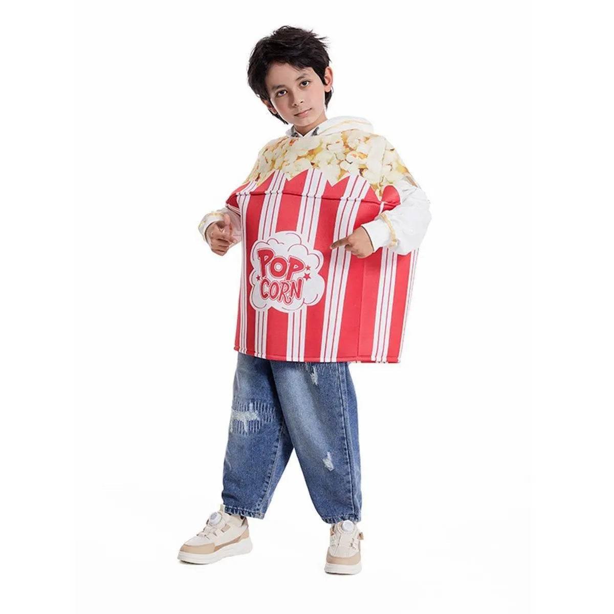 Popcorn Holiday Party Outfits Halloween Carnival Suit Cosplay Costume For Kids - Azufun