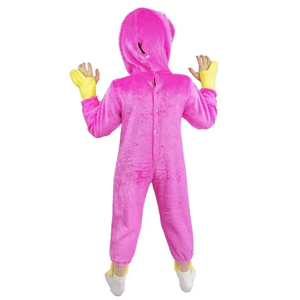 Poppy Playtime Huggy Wuggys Plush Costume Kids Halloween Cartoon Cosplay Jumpsuit - Azufun