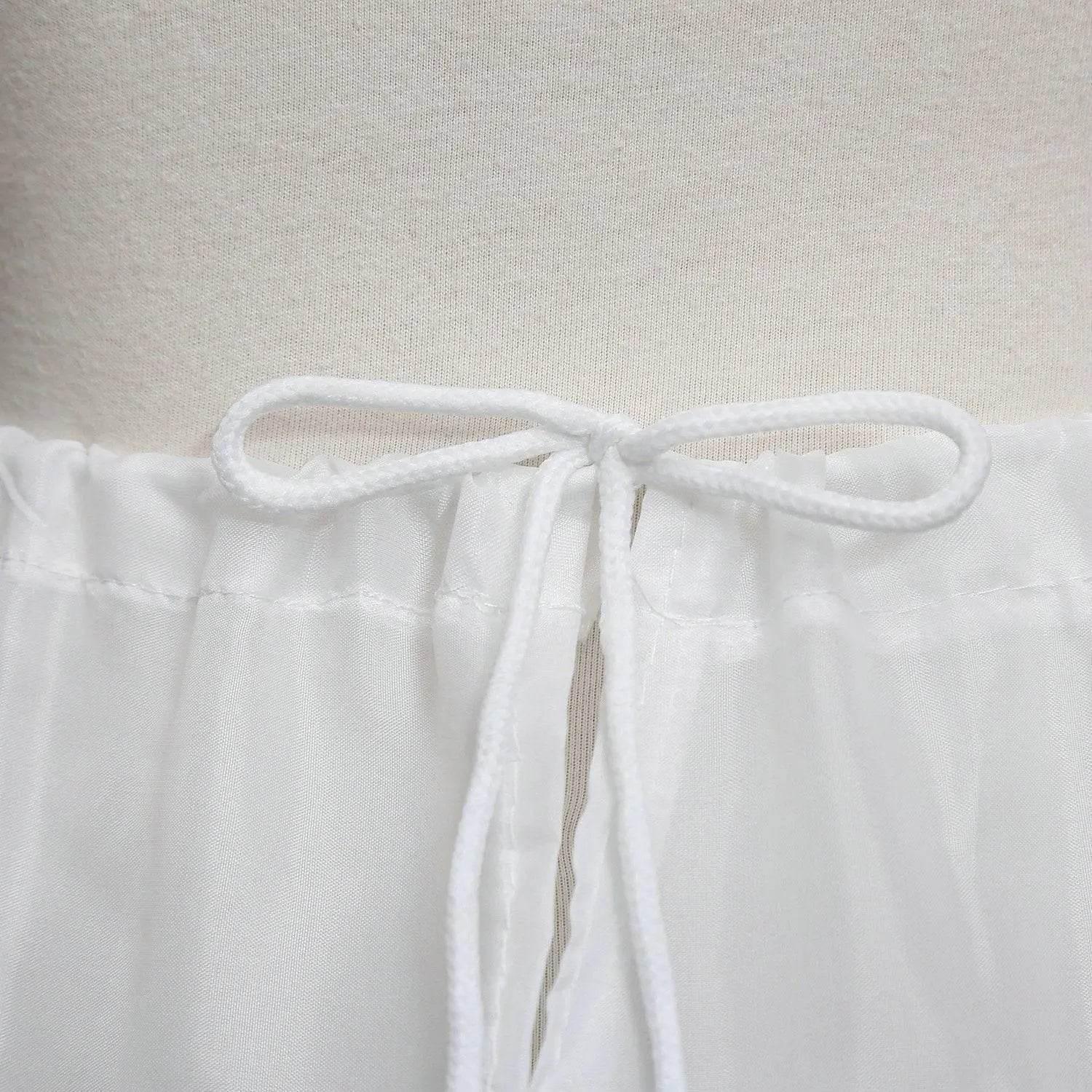 Princess Dress Crinoline Lace Trim Flower Girl Petticoat A-Line - Azufun