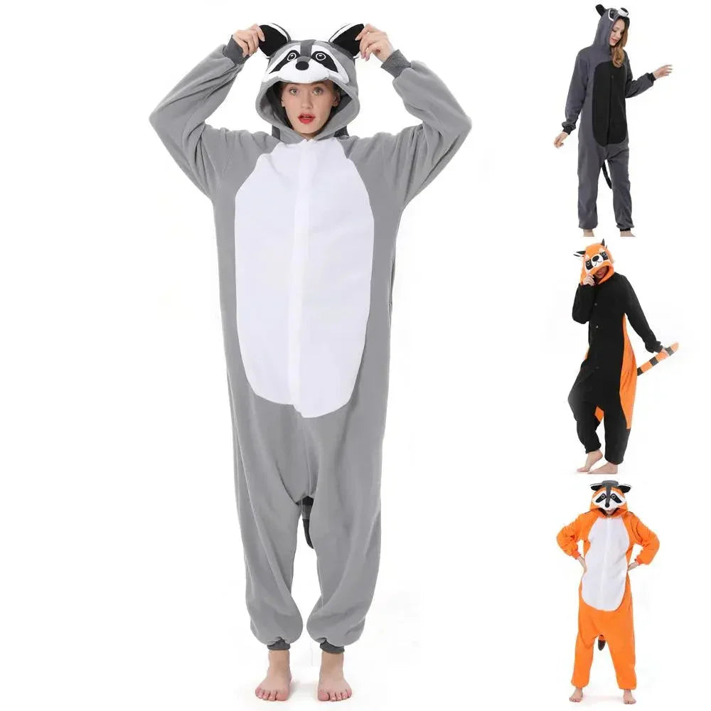 Raccoon Kigurumi Onesies animal pajamas Costume For Adult|?PajmasBuy